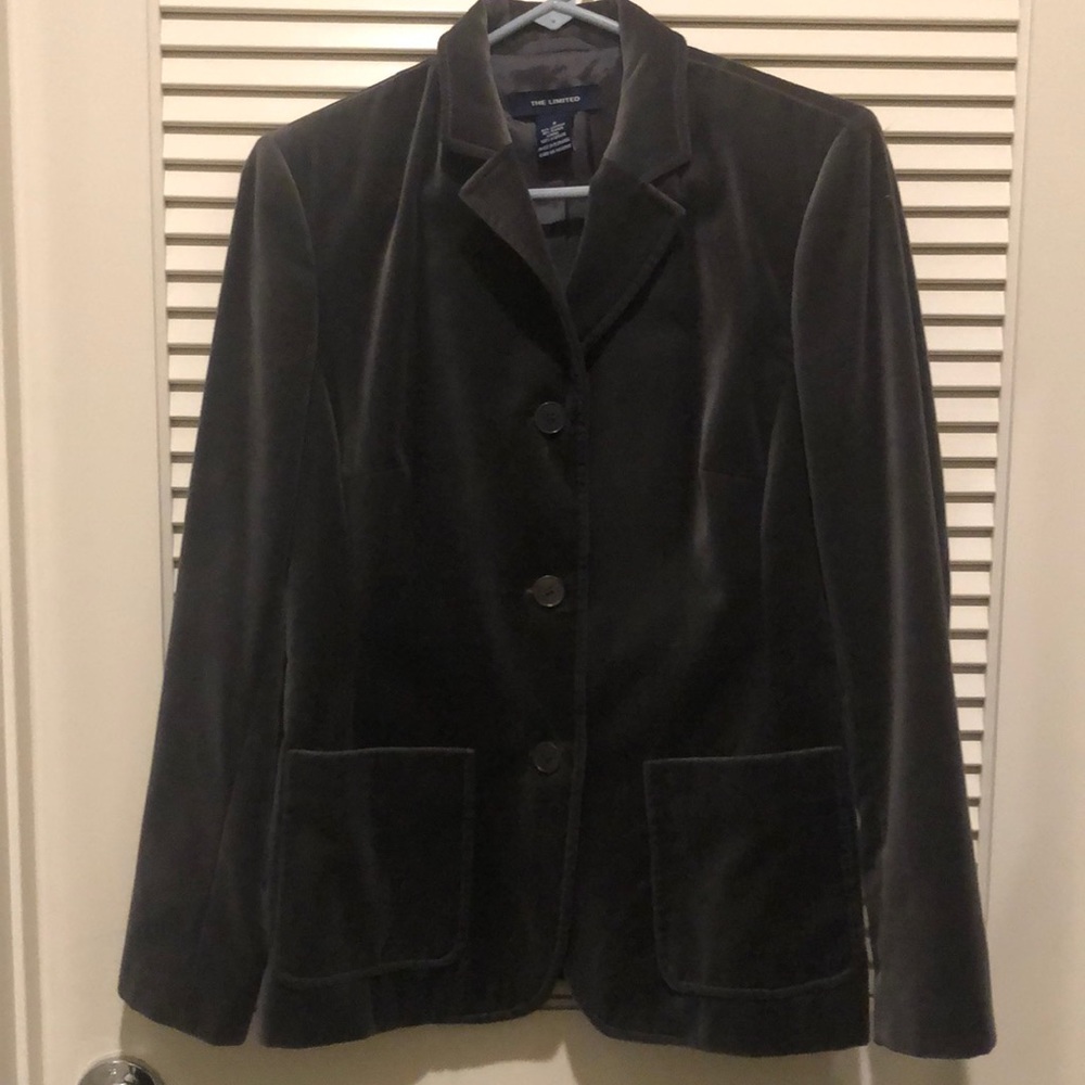 Charcoal Gray Velveteen Blazer from the Limited. Size Small.